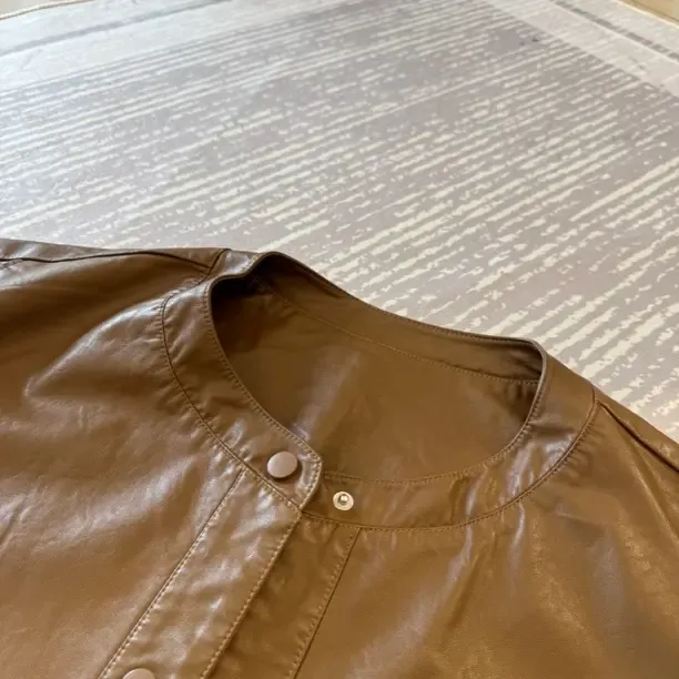 新款韩版时尚通勤气质皮衣夹克