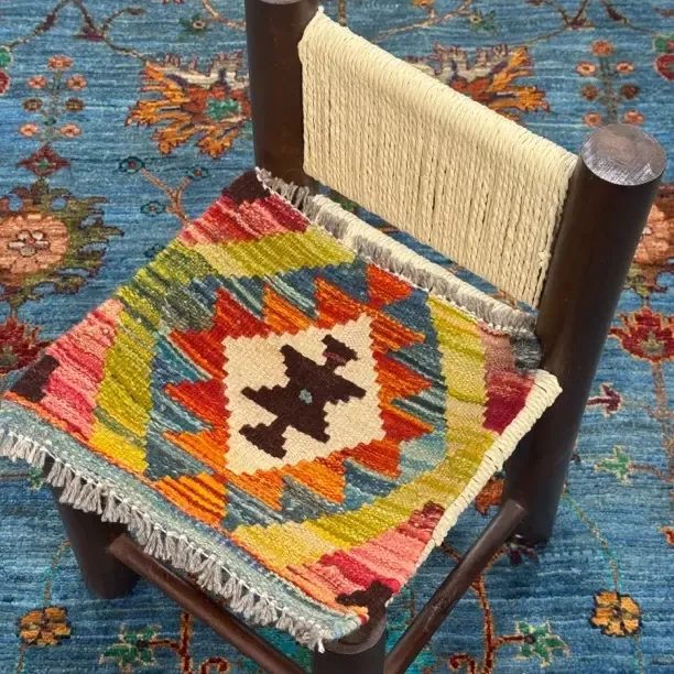 S系列进口手工羊毛地毯阿富汗风格客厅卧室墙面装饰无胶地毯复古