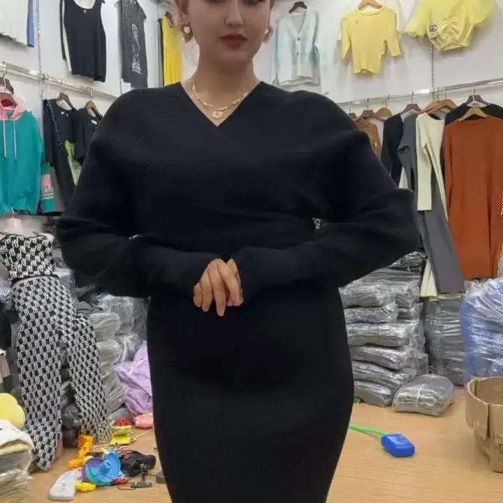 纯欲气质秋冬针织长袖套装修身百搭时髦洋气