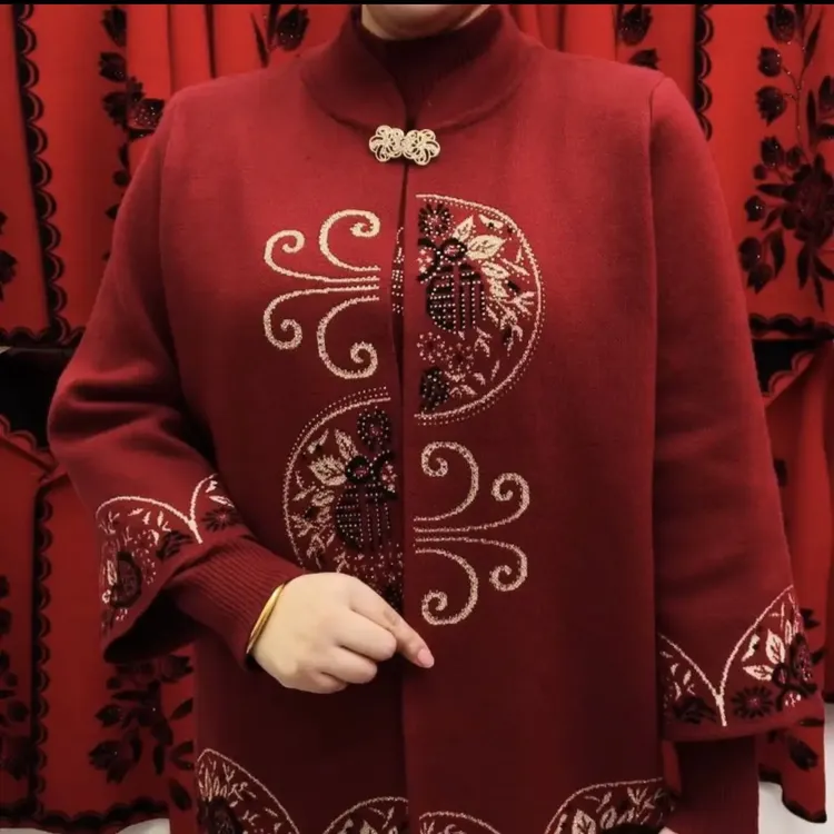 中老年本命年新款双福字两件套（小衫加外套）