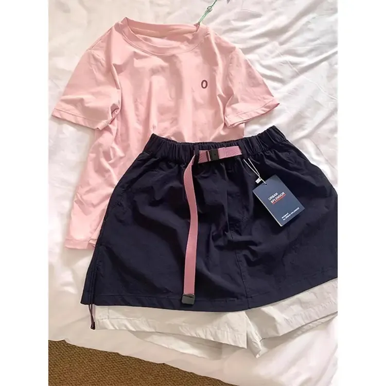 粉色羽毛球速干短袖男T恤夏季薄款透气设计感T恤户外运动半截袖潮