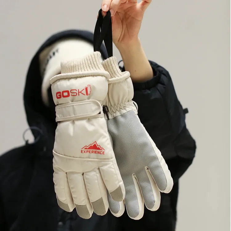 滑雪男女冬季保暖棉情侣款加厚骑电车防寒风冬季骑行手套