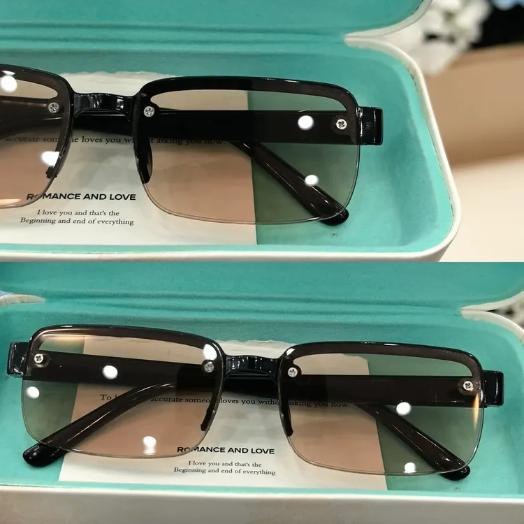 【工厂直销】茶色无框设计高清镜中老年轻盈舒适护目老花眼镜商品图