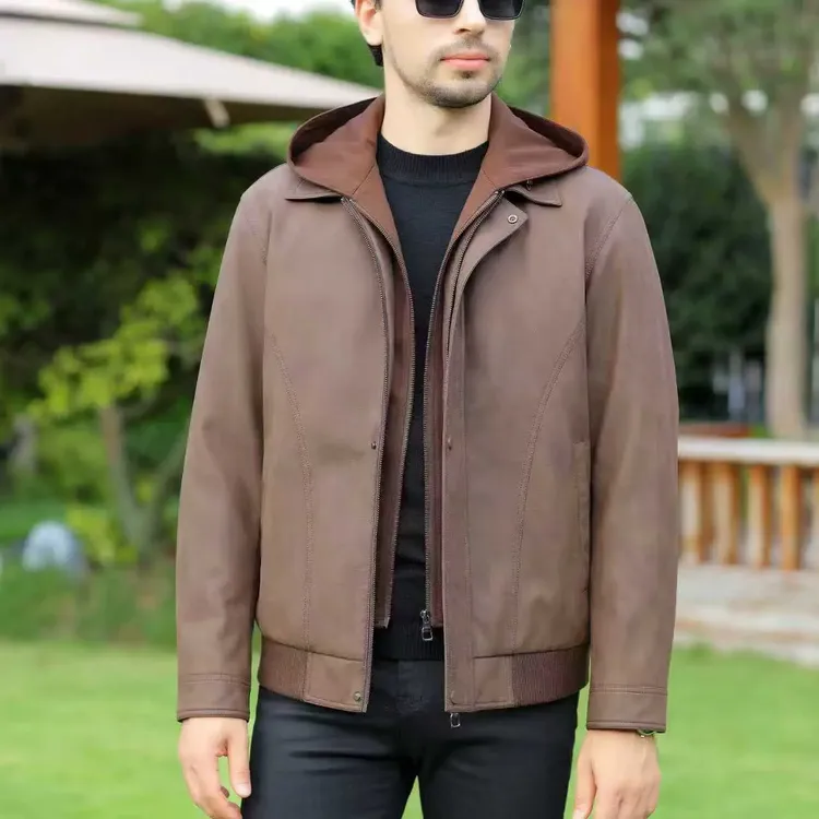 新款老钱高奢男士秋冬连帽羽绒服加厚保暖休闲外套