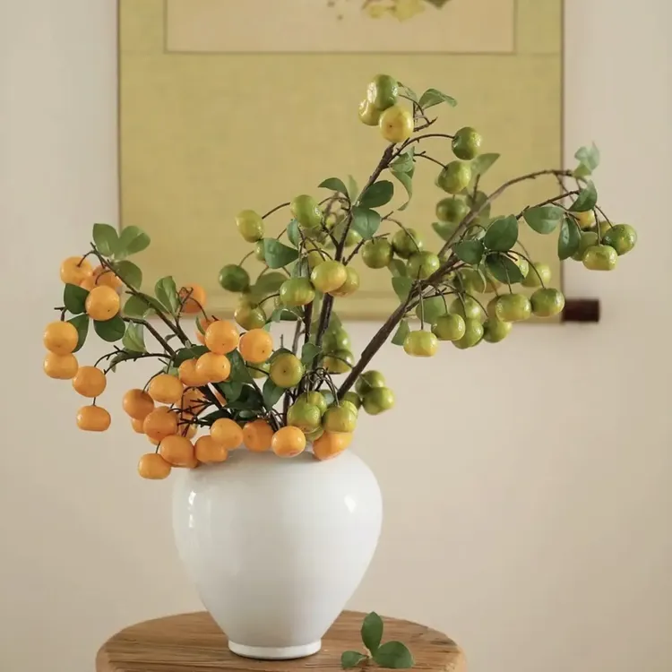 金橘鲜切枝大橘大利吉祥如意果 鲜切花室内水养装饰氛围花材