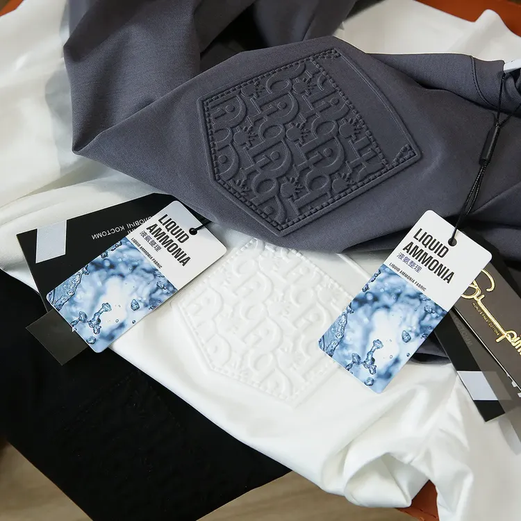 意式轻奢！80支液氨丝光匹马棉！3D浮雕印花！夏季男高端圆领短袖T恤