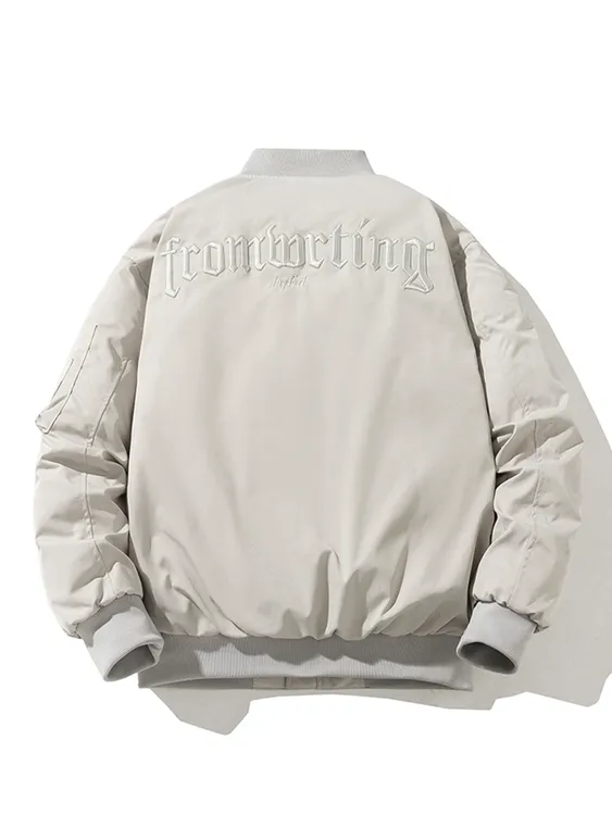 秋冬季加厚棒球服棉服男女情侣飞行员夹克棉衣刺绣宽松上衣服外套