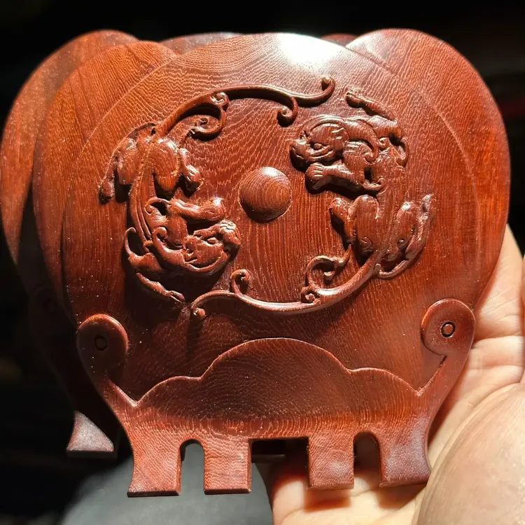 豫剧板胡实木底托音罩黑檀紫檀护音板板胡配件