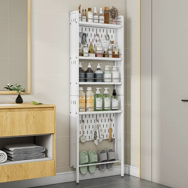 门后置物架落地多层洞洞板浴室夹缝卫生间洗手间厕所缝隙窄收纳架