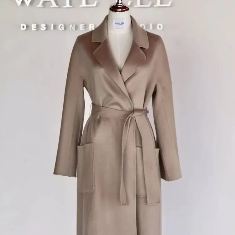 设计师定制双面山羊绒大衣