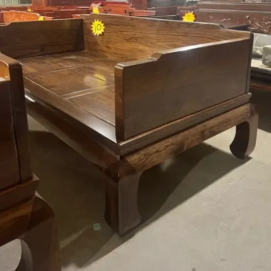 北方老榆木新中式素面全榆木榫卯结构罗汉床榻经济型包邮颜色可选