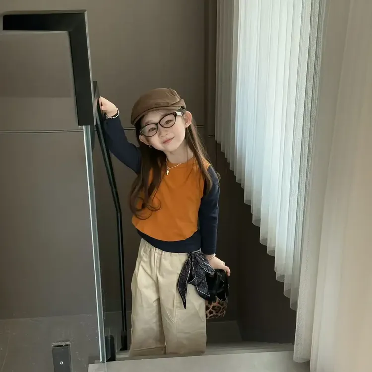 女童套装2025新款秋季儿童百搭背心长袖上衣高级女孩休闲阔腿裤