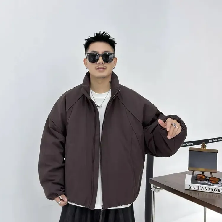 男士立领90白鸭绒冬季宽松加厚保暖外套潮流时尚阔版防风