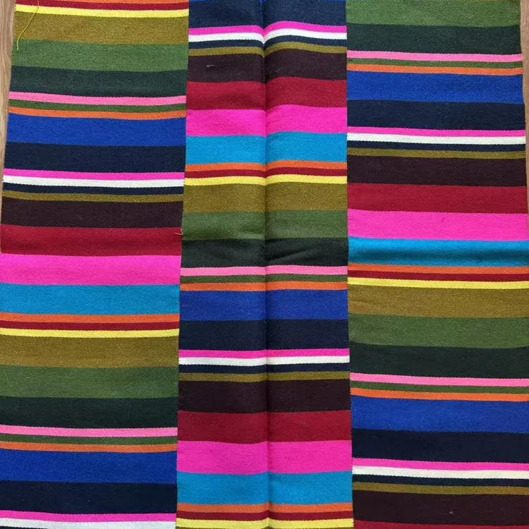 时尚民族风藏式厚款百搭羊毛帮典围裙花色条纹