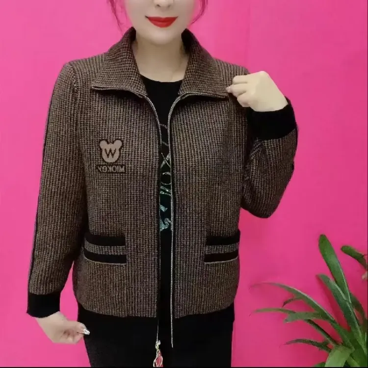 《专柜品质》秋季气质小香风洋气休闲百搭时尚格子女士春秋外套Z
