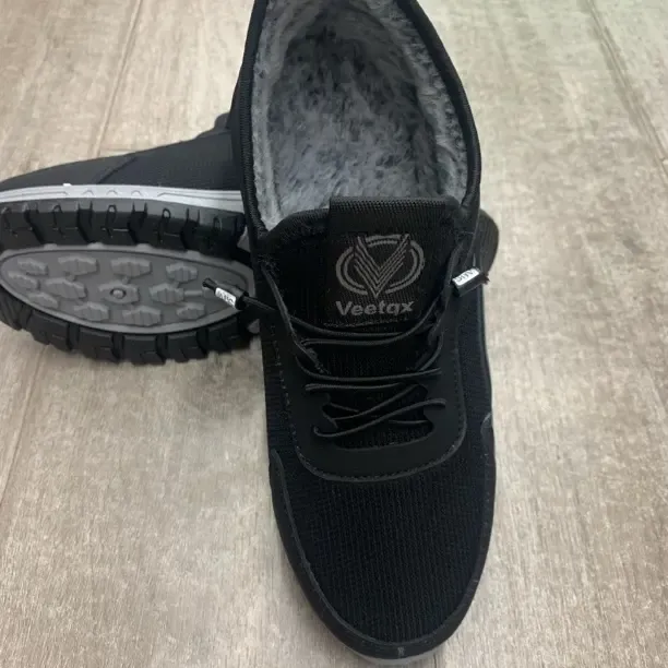 黑色灰色软底运动鞋中老人鞋冬季棉鞋透气