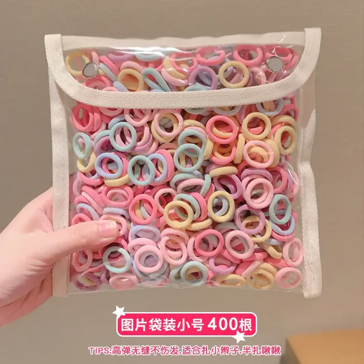 糖果色罐装小皮筋小女孩不伤发毛巾圈儿童拇指发圈高弹力宝宝绳