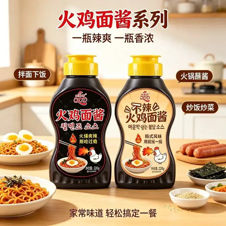 韩式甜辣火鸡面酱不辣火鸡面酱料炸鸡拌面调味酱下饭酱拌饭商品图