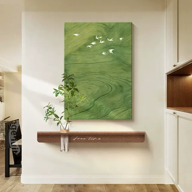 入户玄关装饰画2025新款走廊过道正对墙挂画水培绿植轻奢高级感壁