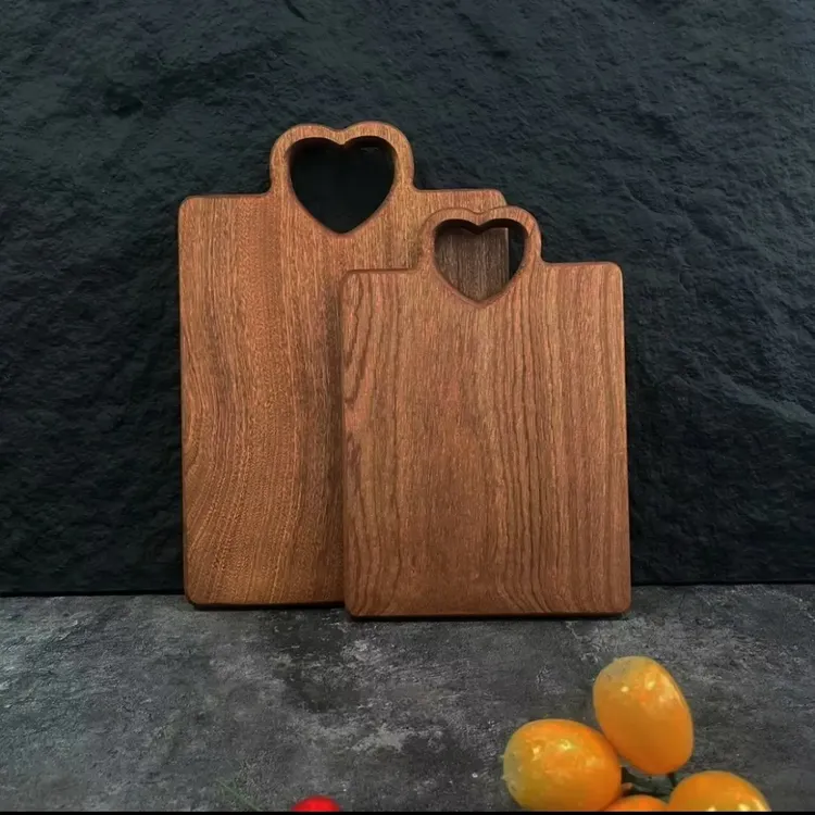 乌檀木整木实木菜板防霉水果面包板户外便携辅食板