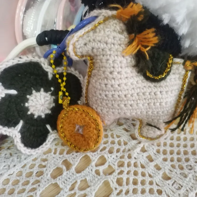 手工钩织马上有钱挂件毛线材料包可做礼物