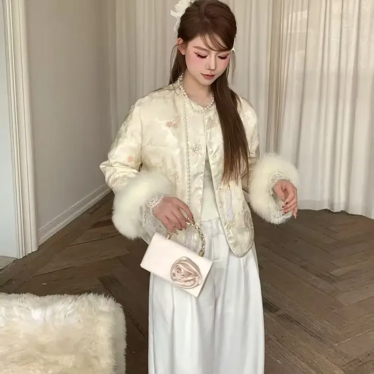 常规短款合格品中国风新中式厚款百搭小香风轻奢休闲