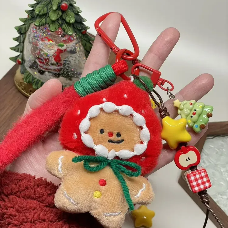 原创圣诞节挂件可爱卡通创意钥匙扣包包配饰新年礼物小挂饰