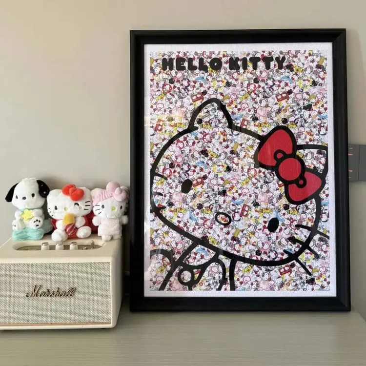 【重生】KT猫拼图1000片拼图diy原创卡通解压手送女朋友摆件饰品