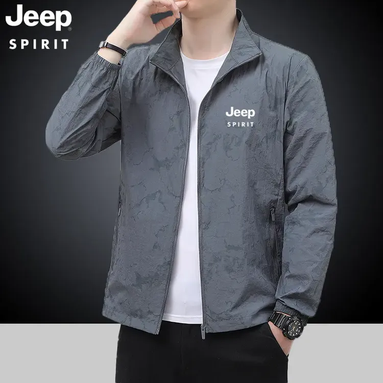 jeep spirit吉普新款防晒衣男夏季户外冰丝透气皮肤衣宽松防晒服