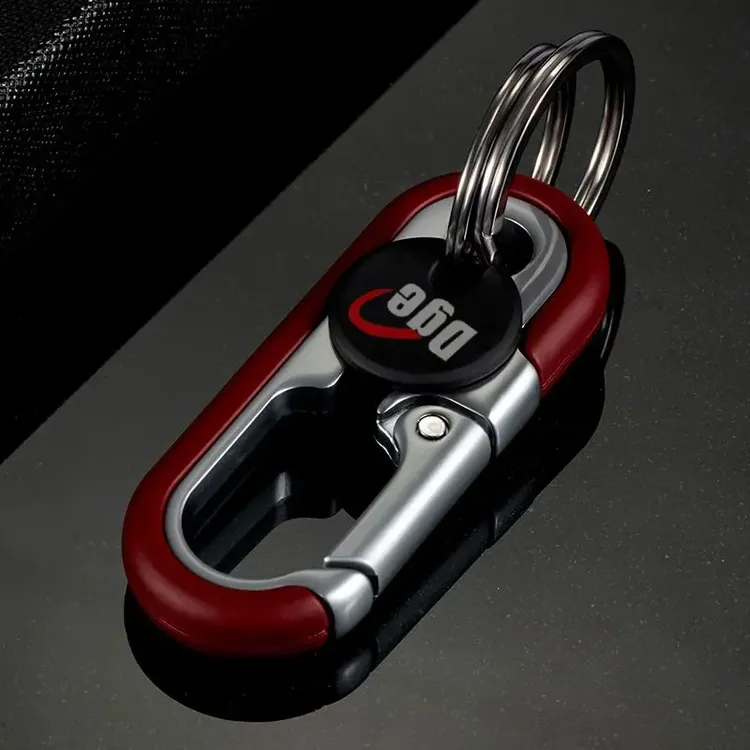 男士汽车钥匙扣金属腰挂商务精致锁匙扣双环圈钥匙链挂件diy礼品