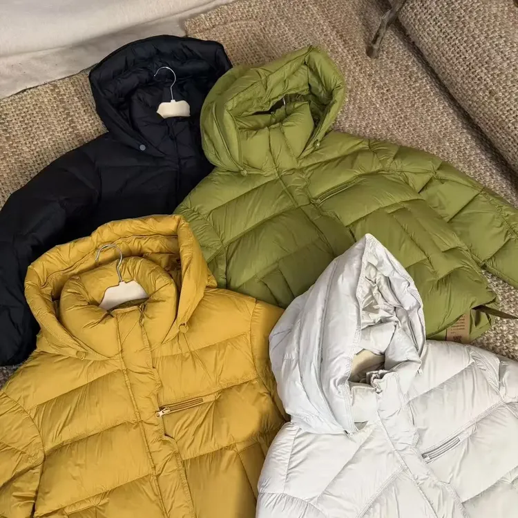 2A68-长袖保暖90鸭绒连帽女羽绒服秋冬休闲女装时尚韩版