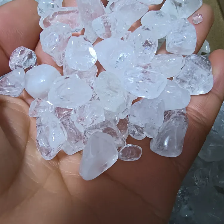 天然高透白水晶消磁碗套装净化手串收纳容器摆件