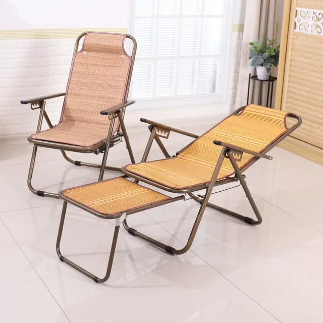 夏天折叠便携竹席躺椅午休睡椅阳台办公室家用靠背椅子懒人休闲椅