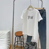 P&C studio  经典之作 磨毛刺绣字母T恤