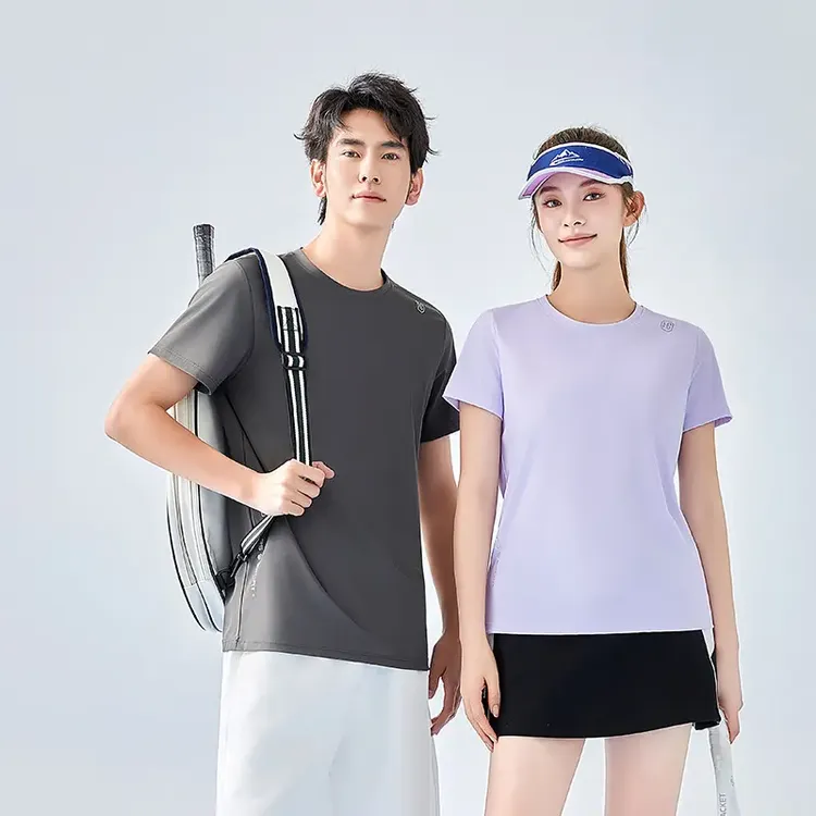 夏季防晒速干短袖情侣户外防紫外线透气圆领轻薄男女T恤上衣运动