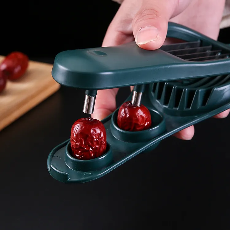 枣子去核器二合一草莓鸡蛋切片神器多功能大小红枣取心机切片工具