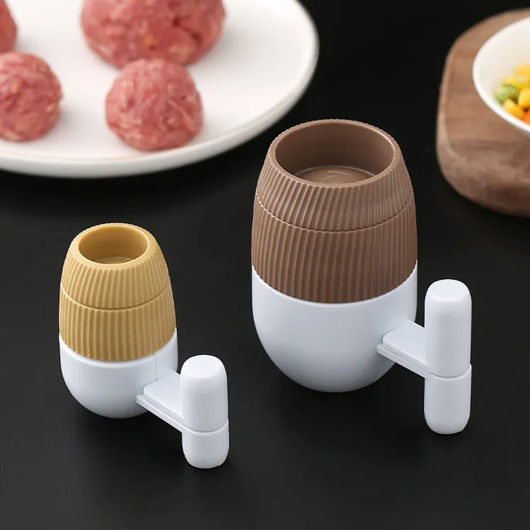 夹心肉丸子制作器大小号挤压圆子模具两件套手工做包馅牛肉丸神器