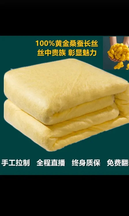 黄金桑蚕丝优等品夏凉被、春秋被、二合一子母被高端舒适纯手工