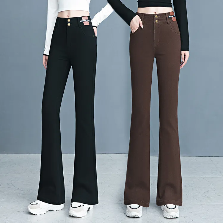 微喇裤女牛仔裤2024年新款爆款裤子高腰显瘦喇叭裤修身百搭马蹄裤