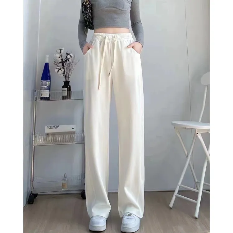 S   休闲阔腿直筒裤女高腰垂感好专柜正品香蕉裤