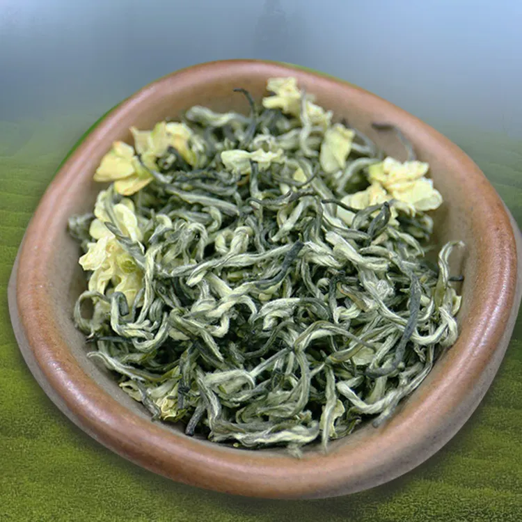 茉莉飘雪花茶四川雅安蒙顶山碧潭级茉莉花茶