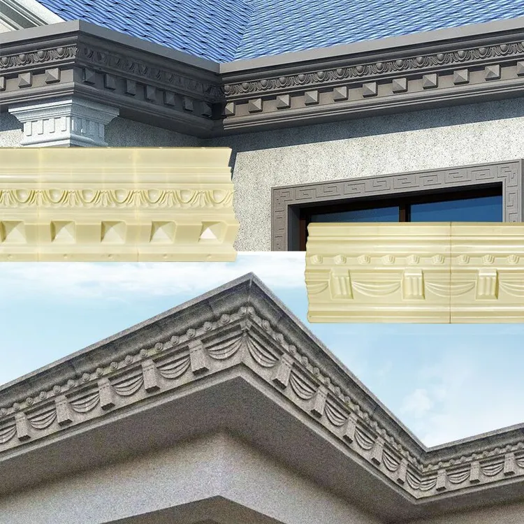 别墅屋檐线条模具天沟檐线房檐线檐口滴水线欧式外墙腰线线条装饰