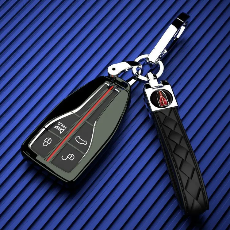 适用红旗hs5钥匙套2022款男高档hs7全包保护壳汽车专用品配件挂扣