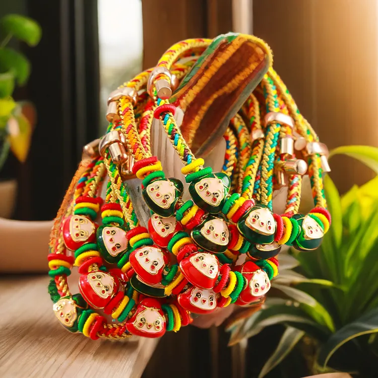 端午节五彩绳手串红绳手工编织绳儿童宝宝粽子手绳礼物节日  