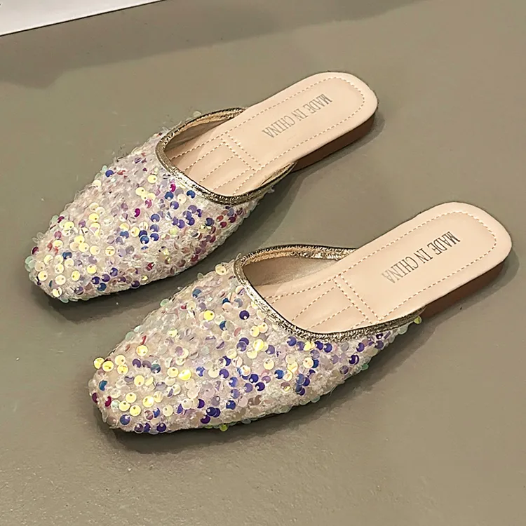 春夏款半包头拖鞋时尚外穿软底高级感半拖鞋配裙子一脚蹬新款鞋子