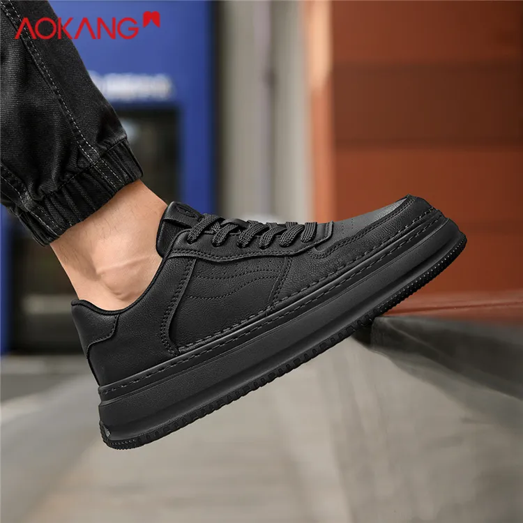 Aokang/奥康2025蛇年秋季季时尚百搭保暖黑武士空军毒液45大码鞋