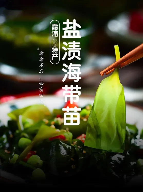 霞浦海带嫩苗新鲜盐渍海带芽海带丝裙带菜非特级火锅食材
