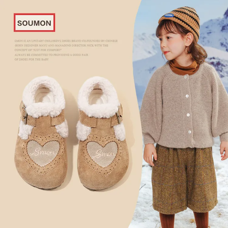 特价儿童棉鞋2025冬季新款加绒保暖二棉鞋女童勃肯鞋女宝宝皮鞋公