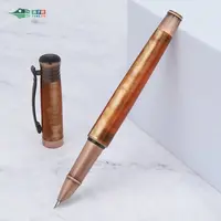 扬子鳄琥珀紫玉手工打磨款暗尖0.7美工笔（送笔尖1墨水1）
