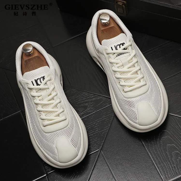 GIEVSZHE/纪诗哲老爹鞋夏季男士网面透气休夏季透气网面老爹男鞋